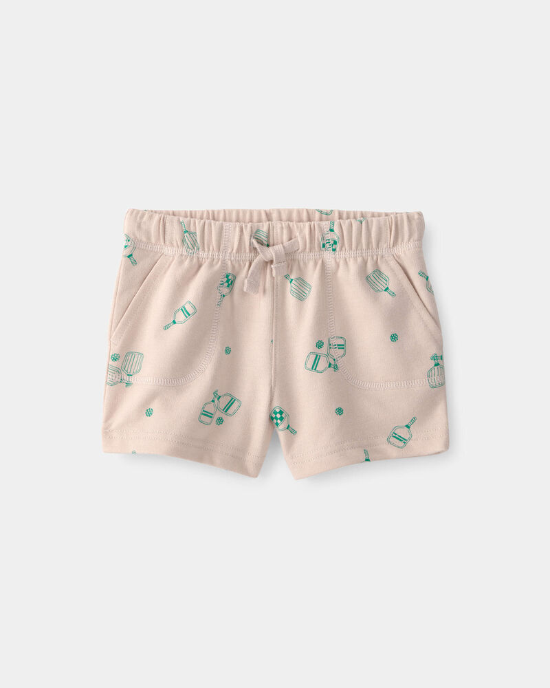 Baby Boy Pickleball French Terry Shorts - Brown, image 1 of 4 slides