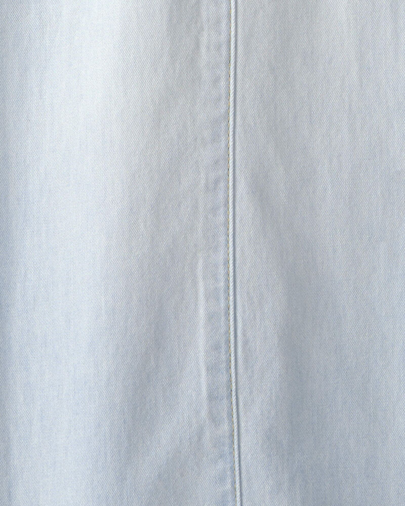 Girls Chambray Baggy Pants - Light Wash, image 3 of 4 slides