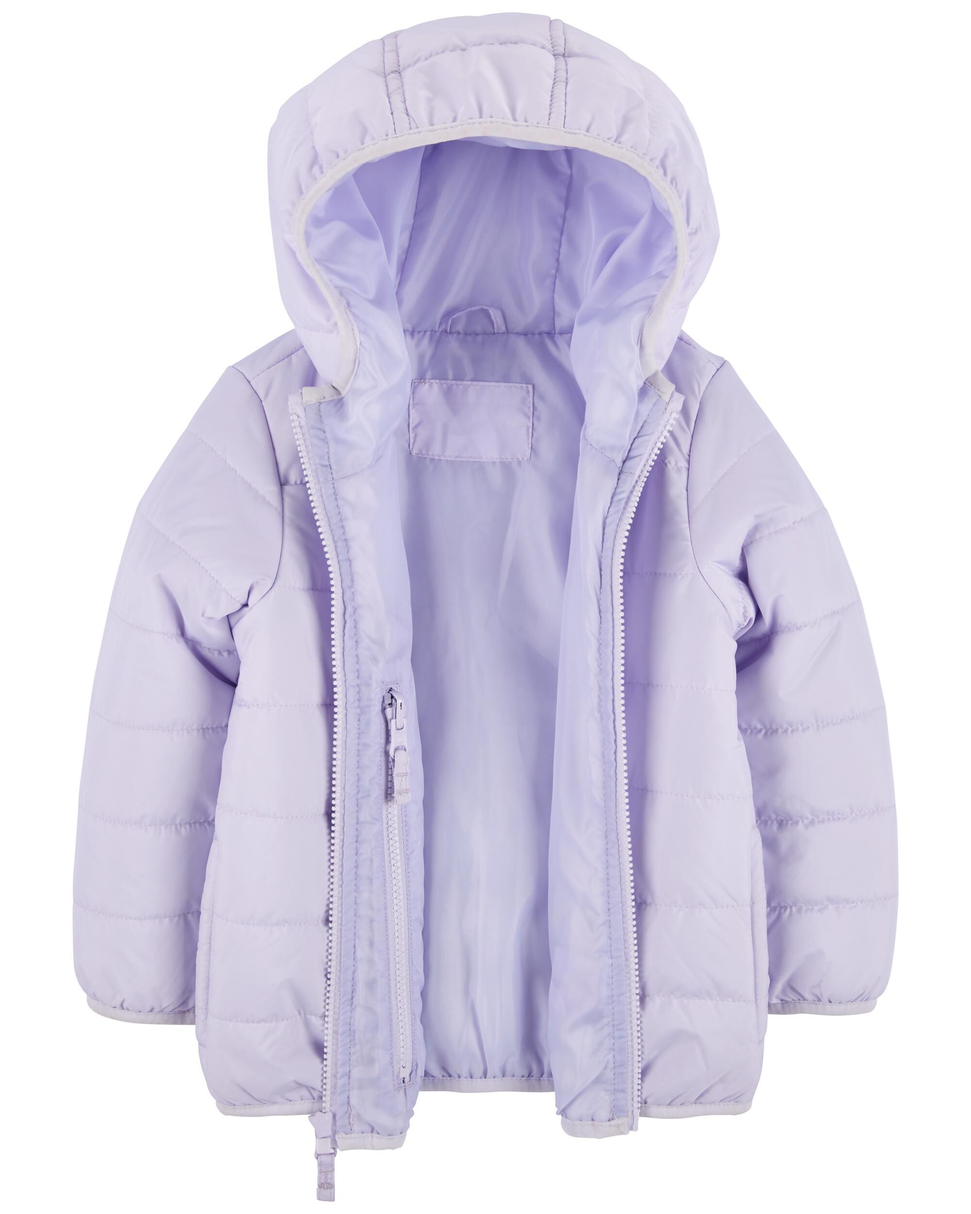 Girls packable puffer jacket hot sale