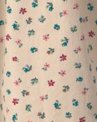 Toute-petit fille - Robe &agrave; manches longues et grand col en velours c&ocirc;tel&eacute; &agrave; motif floral - Cr&egrave;me, image 7 sur 7 diapositives