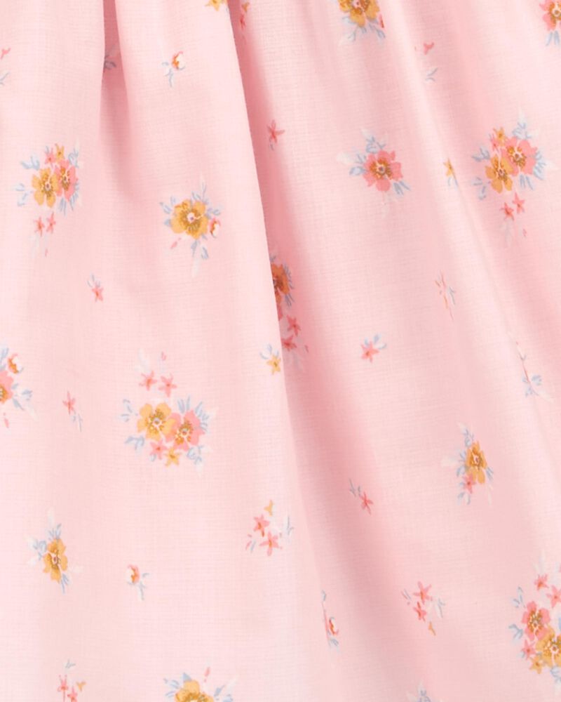 Baby Denim Floral-Print Jumper Dress , image 3 of 5 slides
