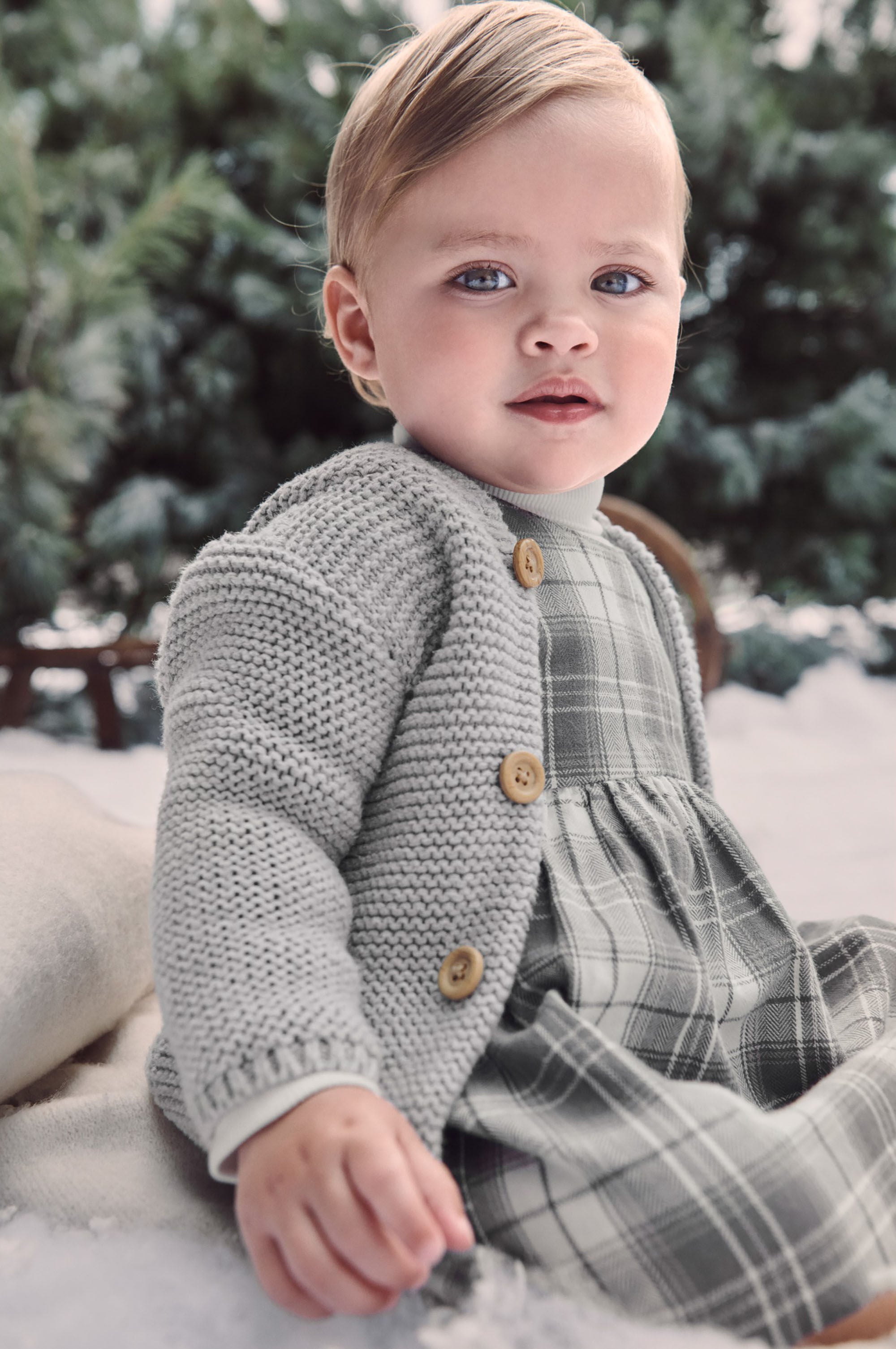 Grey Baby Organic Cotton Signature Stitch Cardigan Carter s Oshkosh Canada