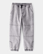 Gar&ccedil;ons - Pantalon de jogging en denim &agrave; jambe fusel&eacute;e - D&eacute;lavage volcan, image 1 sur 4 diapositives