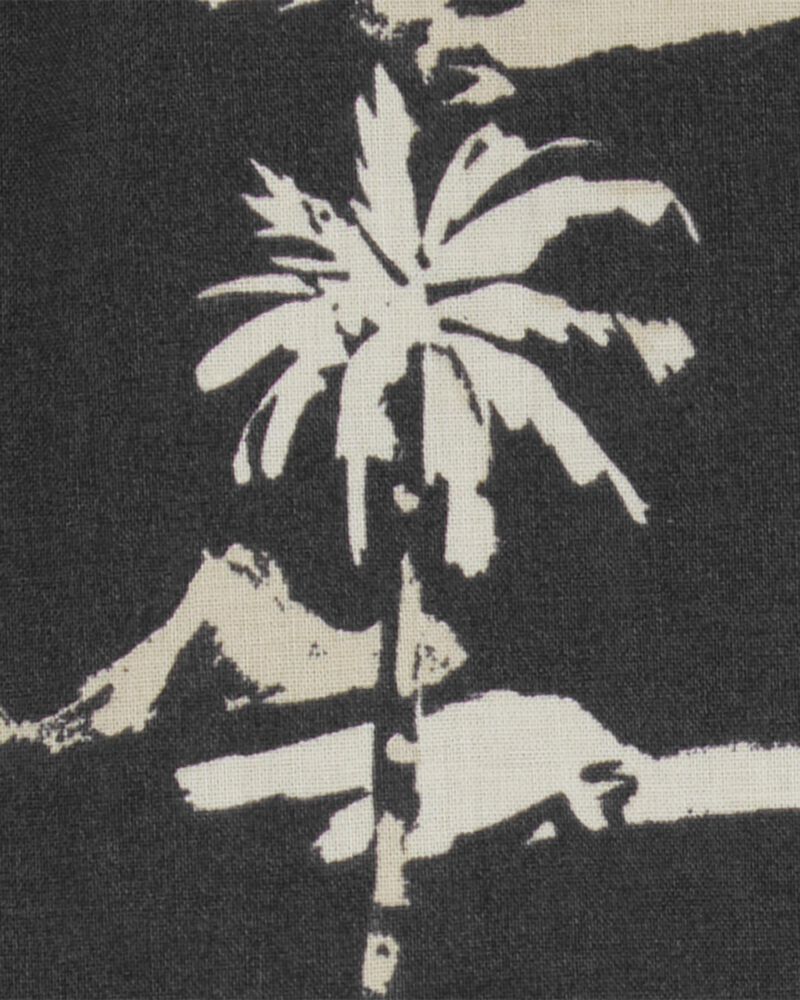 Enfant Chemise boutonnée à manches courtes à motif tropical, image 2 sur 3 diapositives