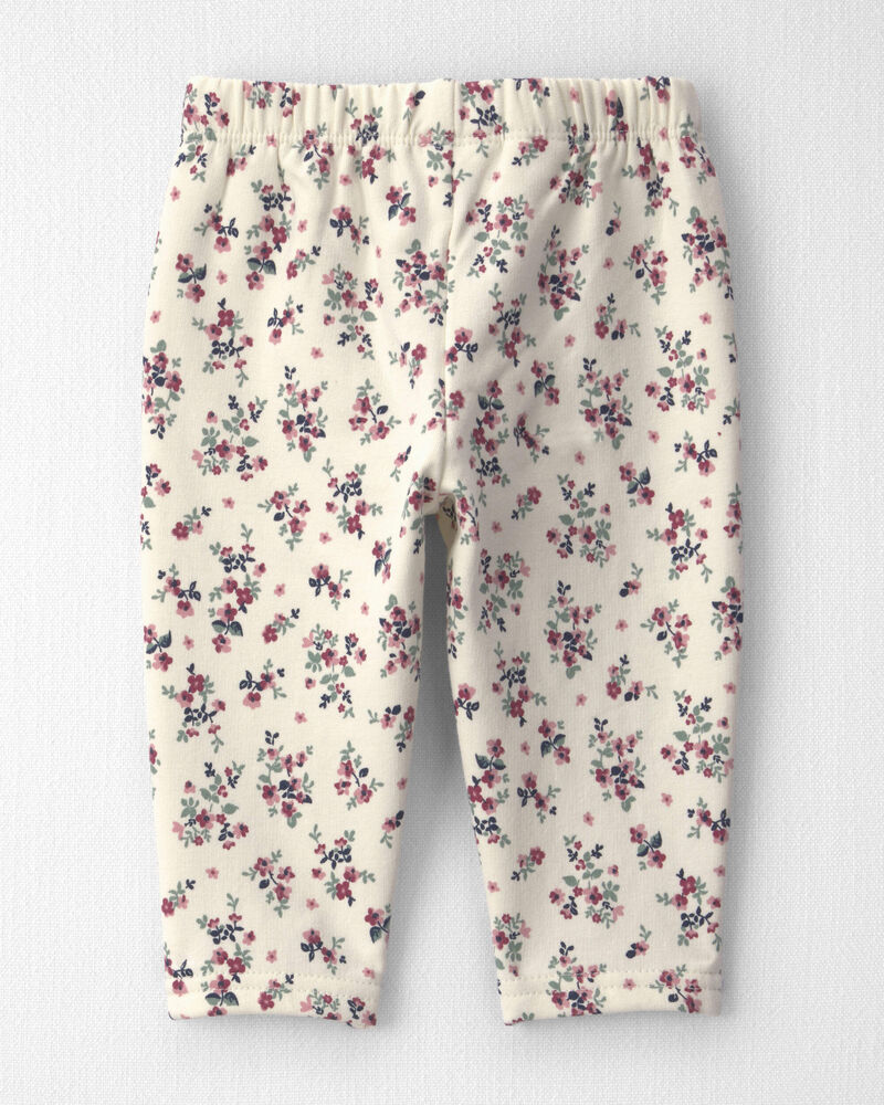 Baby Girl 2-Pack Recycled Fleece Bottoms Made with Organic Cotton, image 2 of 5 slides