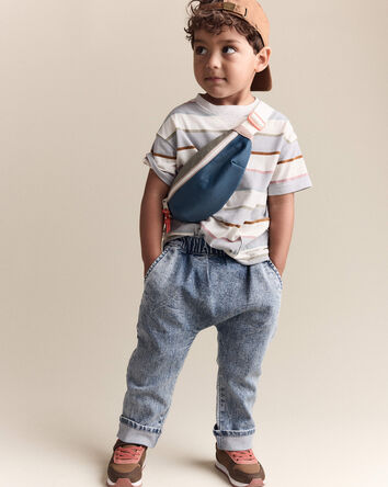 Tout-petit - Pantalon de jogging en denim délavé Avenue - Bleu, 