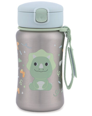 Bouteille &agrave; paille en acier inoxydable Besties Squad - Dinosaure, 