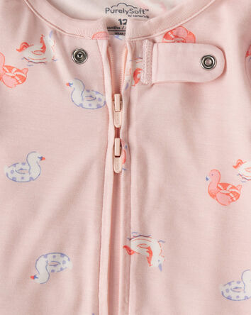 Baby Girl 2-Pack Flamingo PurelySoft&trade; 1-Piece Pyjama - Pink, 