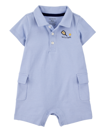 Baby Pickleball Cotton Romper, 