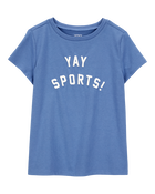 Girls Yay Sports Short-Sleeve Graphic Tee - Blue, image 1 of 3 slides