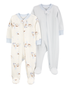 Baby 2-Pack 2-Way Zip Sleepers, image 1 of 5 slides