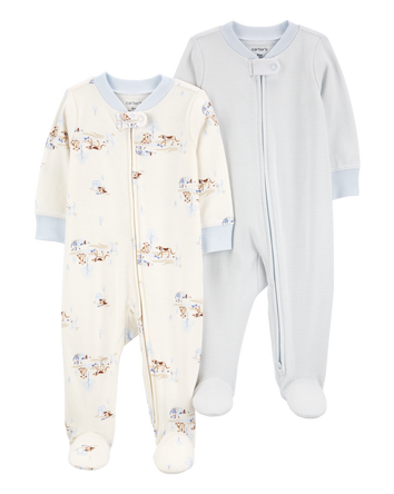 Baby 2-Pack 2-Way Zip Sleepers, 