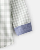 Tout-petit gar&ccedil;on - Chemise boutonn&eacute;e &agrave; manches longues &agrave; motif &eacute;cossais - vert, image 2 sur 3 diapositives