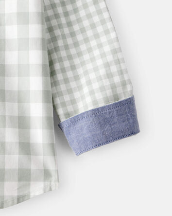 Tout-petit gar&ccedil;on - Chemise boutonn&eacute;e &agrave; manches longues &agrave; motif &eacute;cossais - vert, 
