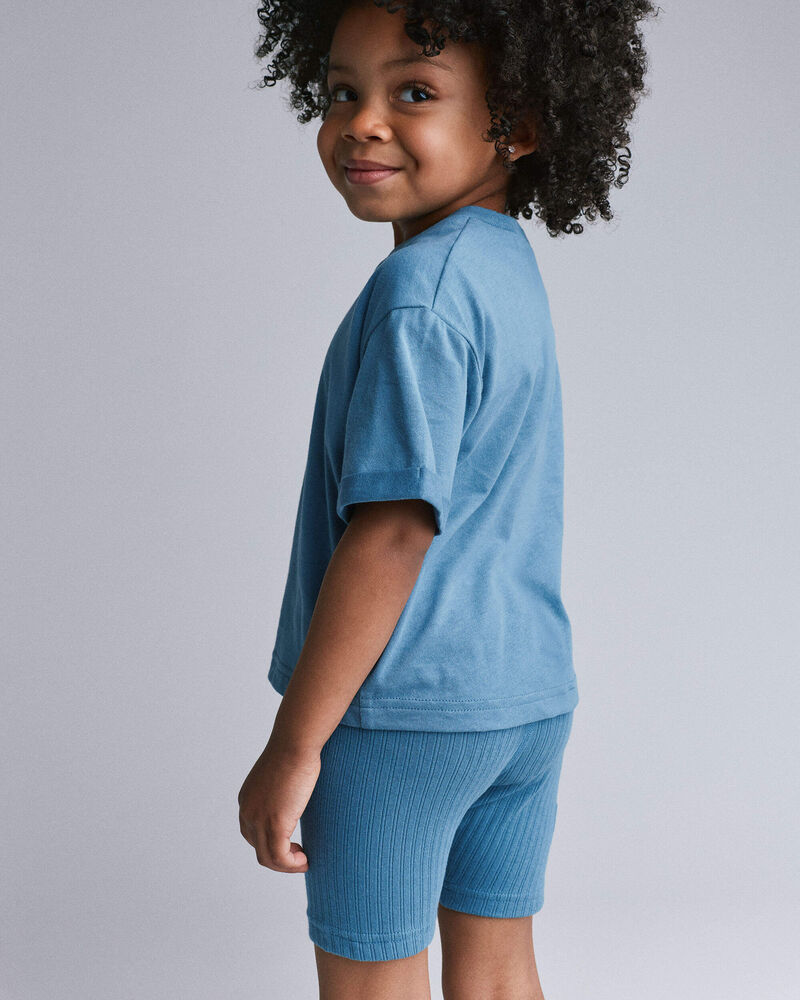 Tout-petit fille - Short de cycliste Brooklyn - Bleu, image 3 sur 6 diapositives