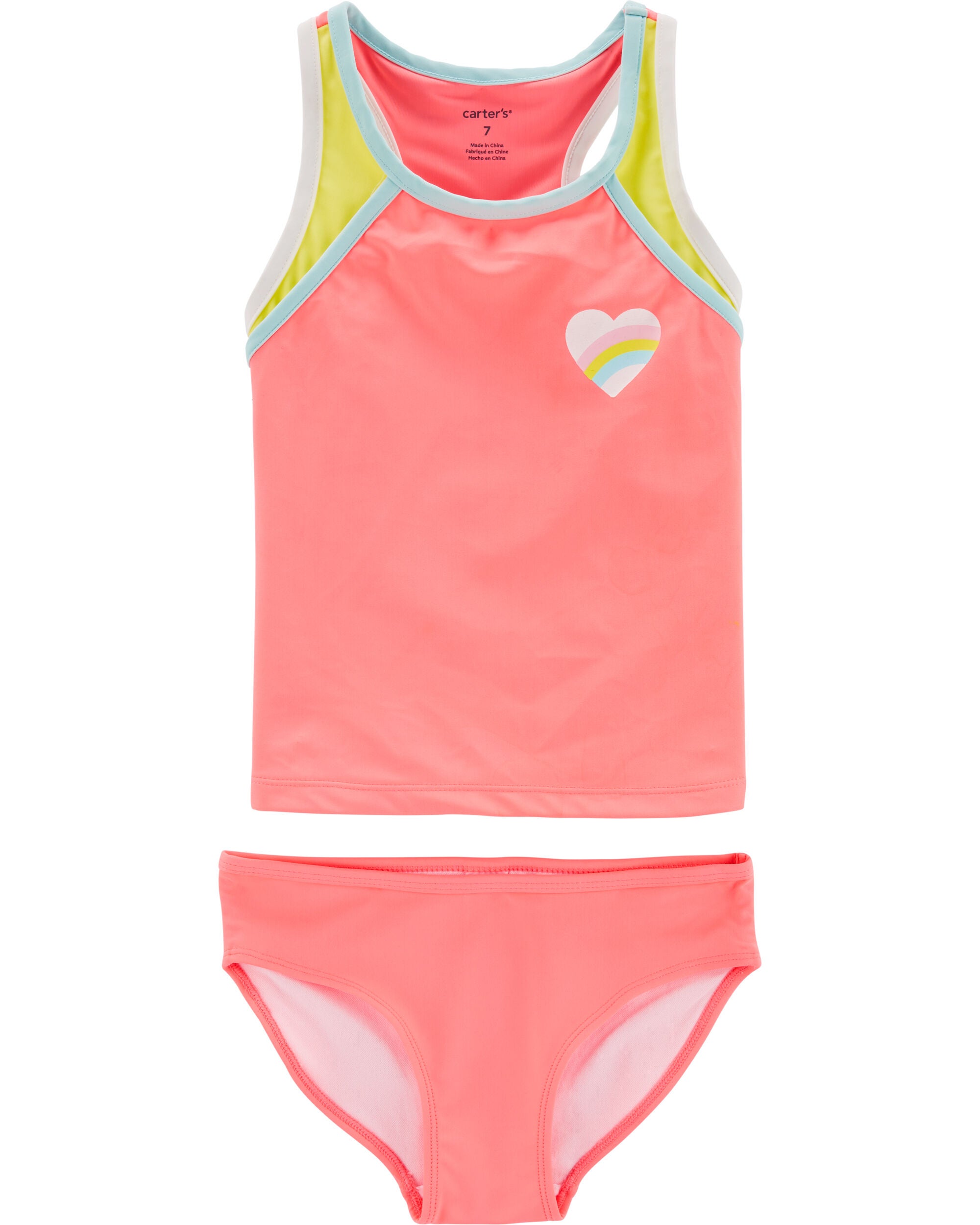 Orange Multi Rainbow Heart Tankini Carter s Oshkosh Canada