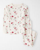 Toute-petit fille - Pyjama 2 pi&egrave;ces en coton biologique &agrave; motif Vallon de rosiers sauvages, image 1 sur 4 diapositives