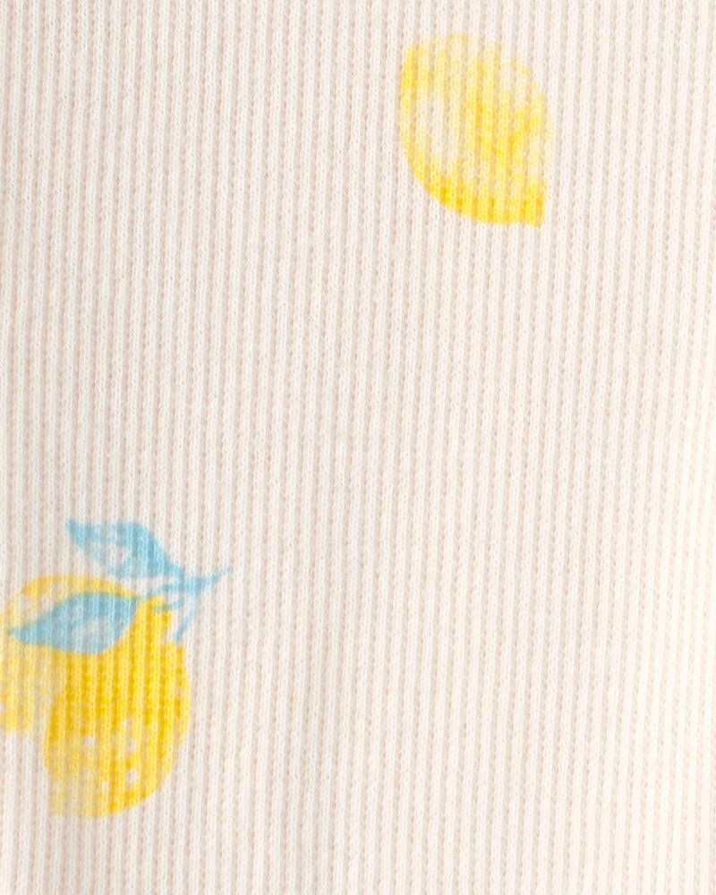Baby Girl Lemon Rib Pants - Ivory, image 3 of 4 slides