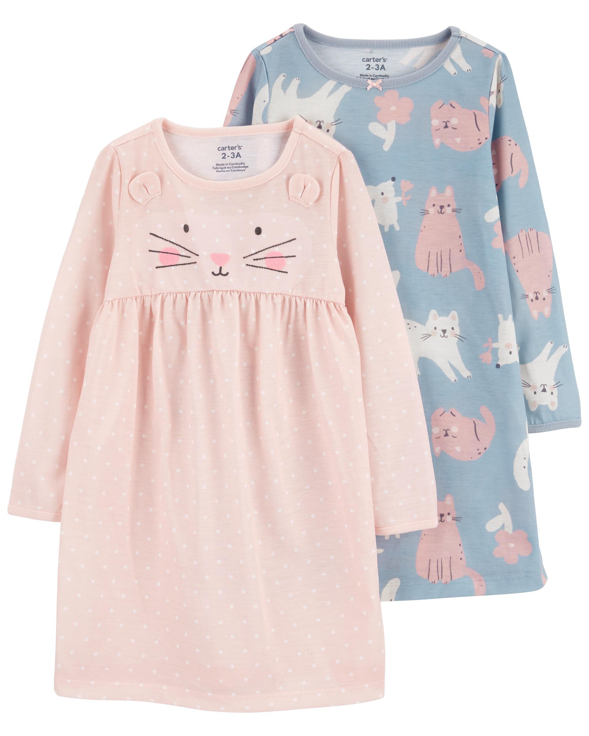 Carter s Girls Cat Nightgonwns