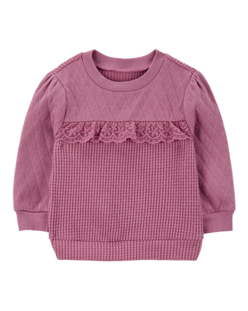 Baby Thermal & Quilted Long-Sleeve Top - Purple, 