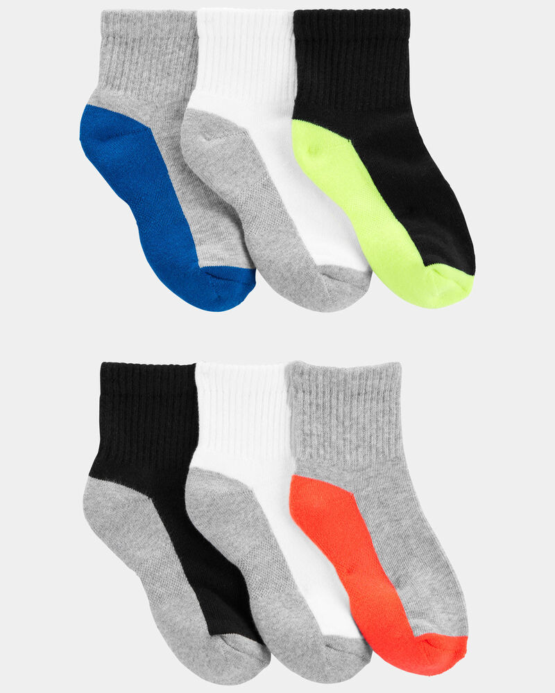 Boys 6-Pack Ankle Socks, image 1 of 2 slides