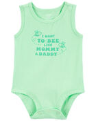 Baby Bee Like Mommy And Daddy Sleeveless Bodysuit, image 1 of 3 slides