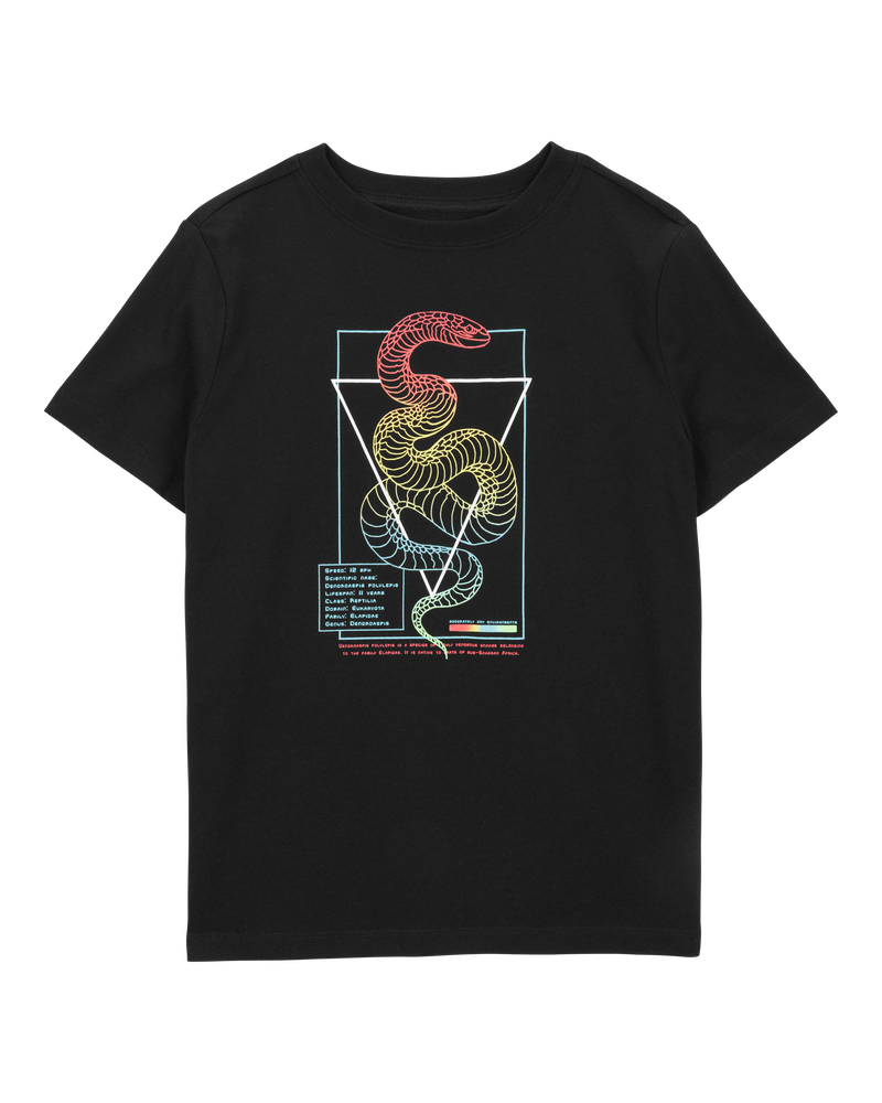 Kid Snake Short-Sleeve Graphic Tee - Black, image 1 of 3 slides