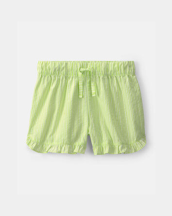 Filles - Short &agrave; ourlet festonn&eacute; - Vert, 