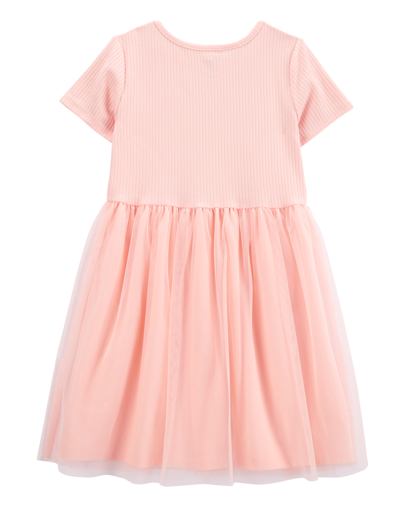 Kid Bunny Tutu Short-Sleeve Dress - Pink, image 2 of 4 slides