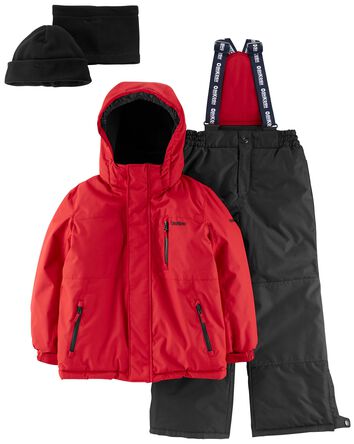 Kid 2-Piece Snowsuit With Bonus Hat And Neck Warmer, 