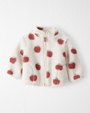 Bébé - Blouson en Sherpa recyclé à imprimé de pommes, 