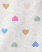 Baby Girl 5-Pack Hearts Print Cotton Multipack Bodysuits , image 6 of 7 slides