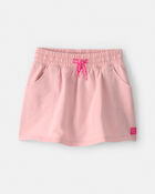 Tout-petit fille - Jupe-short en jersey bouclette - Rose, image 1 sur 3 diapositives