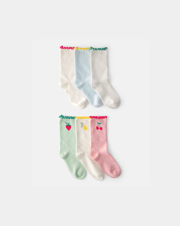 Girls  Girl 6-Pack Fruit Crew Socks, 