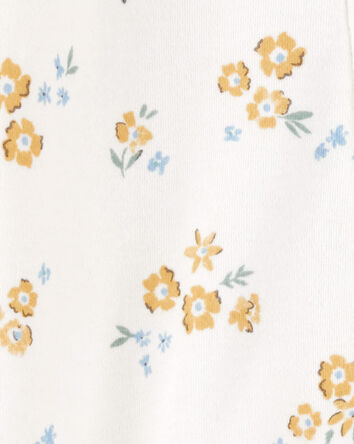 Baby Floral 2-Way Zipper Cotton Sleeper, 
