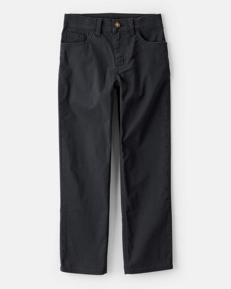 Boys Cotton Chino Pants - Black, image 1 of 4 slides