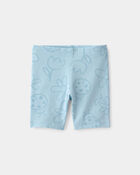 Tout-petit fille - Short de cycliste, fleurs et coccinelles - Bleu, image 1 sur 3 diapositives