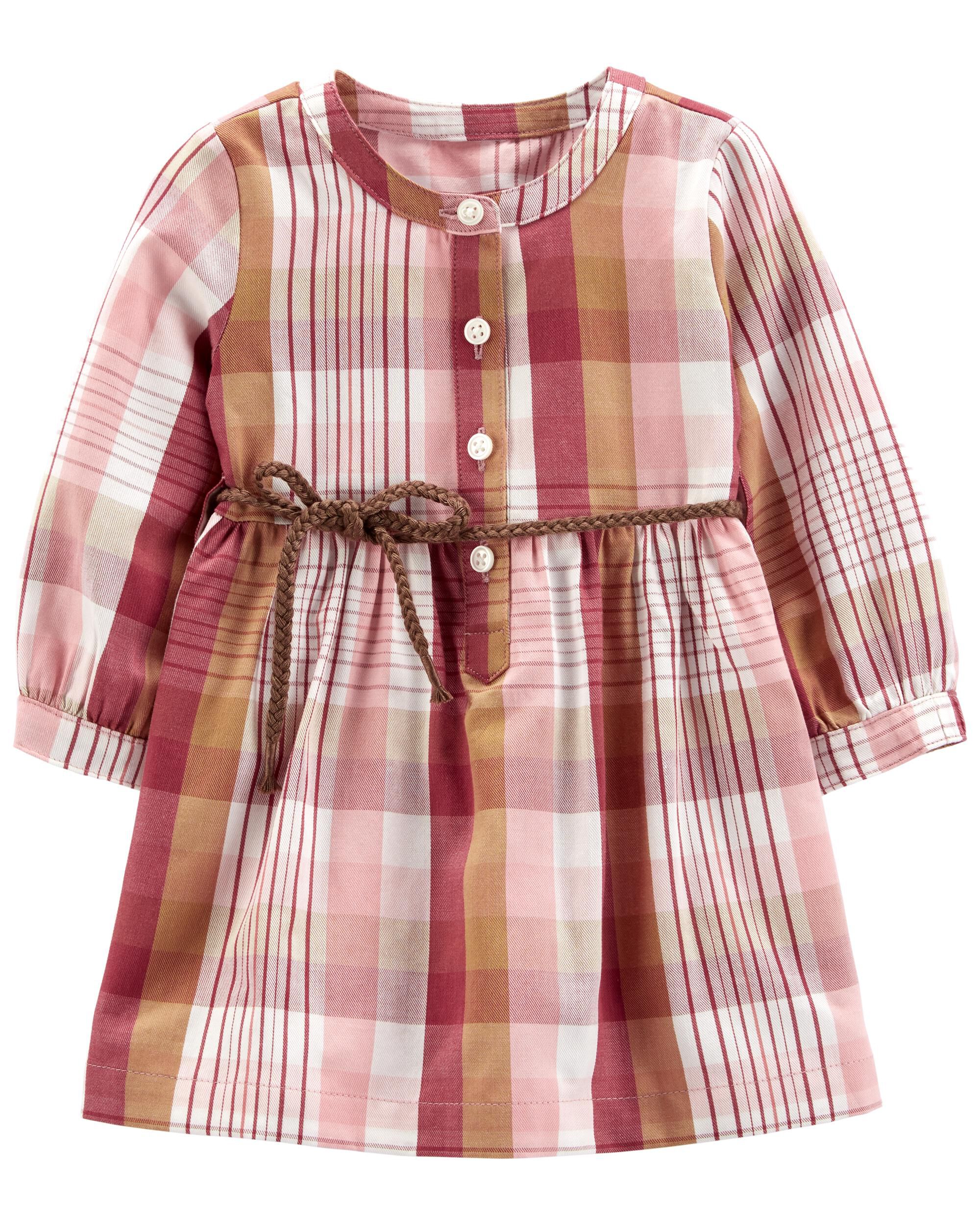 Carter's plaid flannel dress best sale