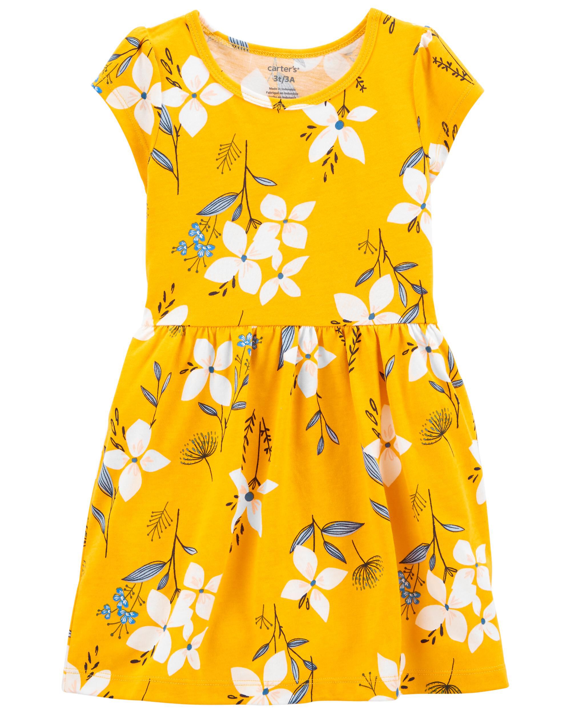 Carters yellow deals floral dress
