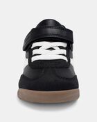 Toddler Boy Striped Sporty Sneakers - Black/White, image 3 of 6 slides
