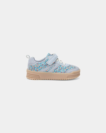 Toddler Girl Floral Casual Shoes - Blue, 