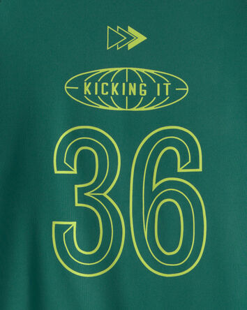 Gar&ccedil;ons - T-shirts sport &laquo;Kicking It&raquo; - Vert , 