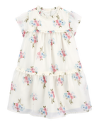 Toddler Floral Short-Sleeve Dress, image 1 of 4 slides