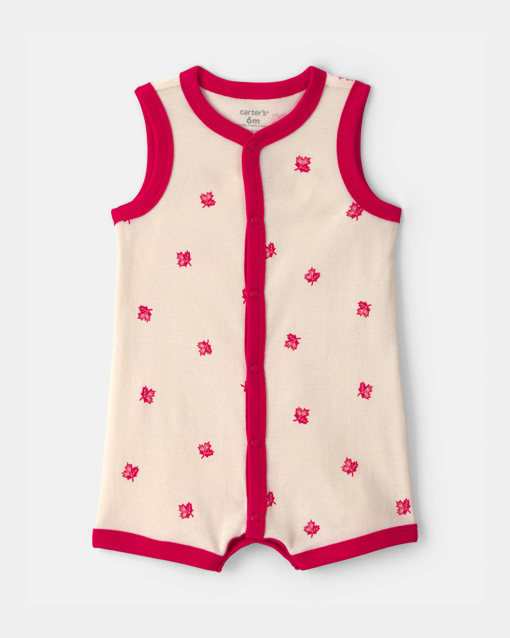 Baby Canada Day Sleeveless Romper - Cream | Carter's Oshkosh Canada