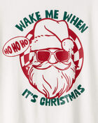 Boys Christmas Santa Graphic Tee - White, image 2 of 3 slides