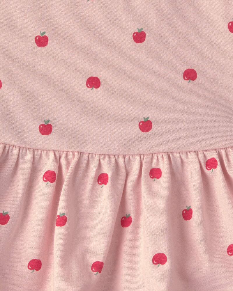 Baby Girl 2-Piece Apple Bodysuit & Pant Set - Pink, image 2 of 3 slides