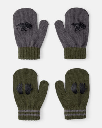 Garçons - 2 paires de mitaines en tricot KOMBI – Garçon, 