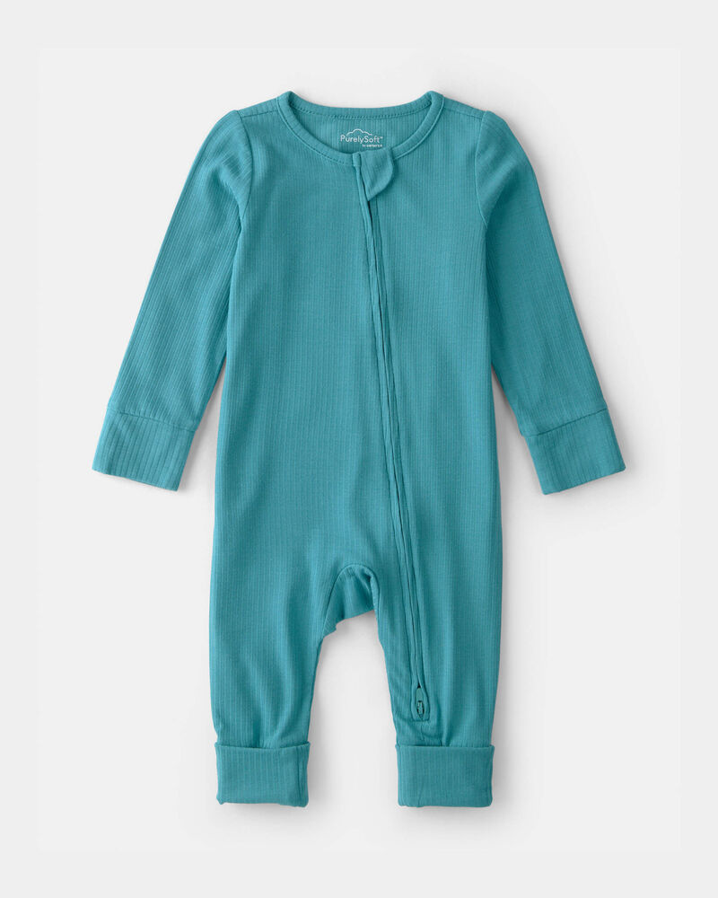 B&eacute;b&eacute; - Grenouill&egrave;re ajust&eacute;e &agrave; fermeture &agrave; glissi&egrave;re &agrave; deux sens PurelySoft - Bleu, image 1 sur 7 diapositives