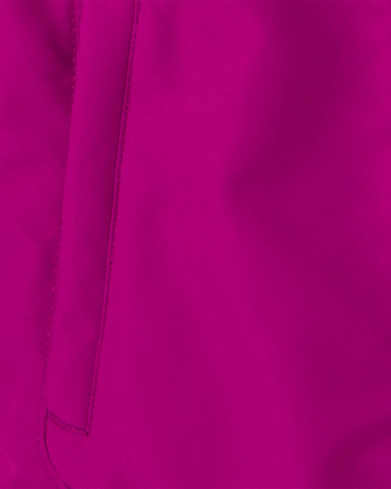 Toddler Girl 2 Piece Solid Snowsuit With Chest Pocket- Purple, image 6 of 13 slides