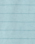 Boys Striped Henley T-Shirt - Blue, image 2 of 3 slides